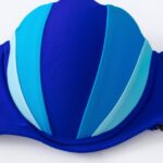 Color Block Scallop Trim Push Up Bikini Swimsuit1