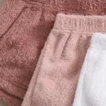 3pcs Solid Flannel Tank Top & 3pcs Lounge Shorts