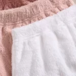 3pcs Solid Flannel Tank Top & 3pcs Lounge Shorts