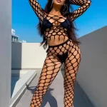 Hollow Out Sheer Cover Up Set Without Bikini