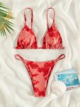 Tie Dye Triangle Tanga Bikini Swimsuit