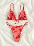 Tie Dye Triangle Tanga Bikini Swimsuit