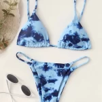 Tie Dye Triangle Tanga Bikini Swimsuit