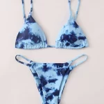 Tie Dye Triangle Tanga Bikini Swimsuit