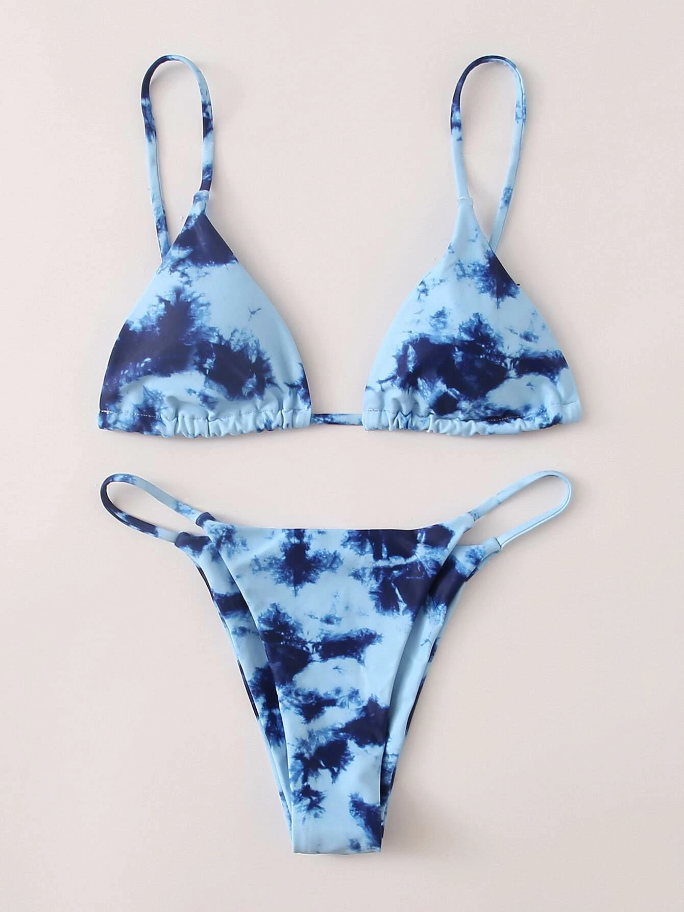 Tie Dye Triangle Tanga Bikini Swimsuit2