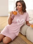 Heart Print Nightdress2