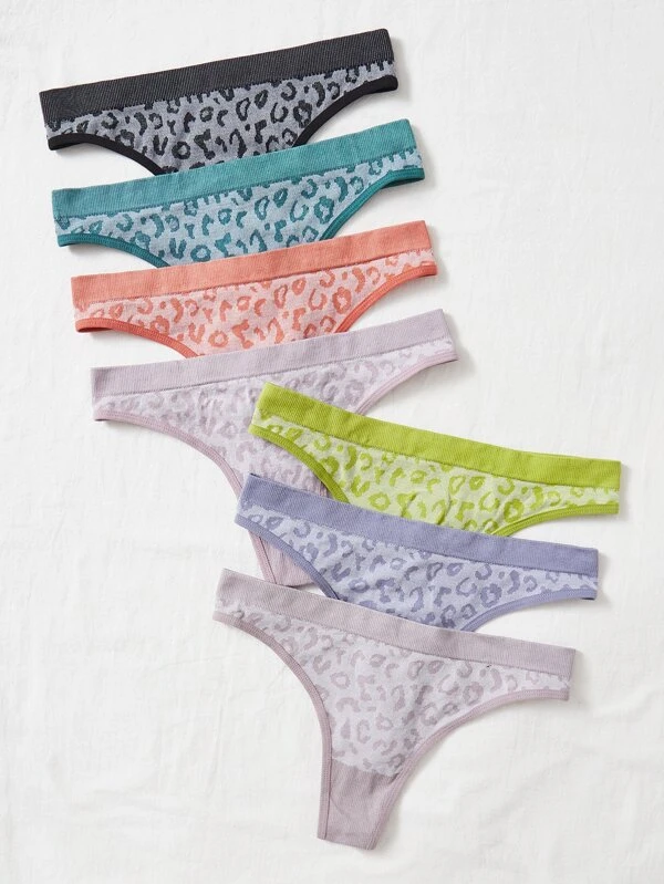 7pack Leopard Print Panty