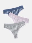 Luvlette 3pack Striped Contrast Lace Panty